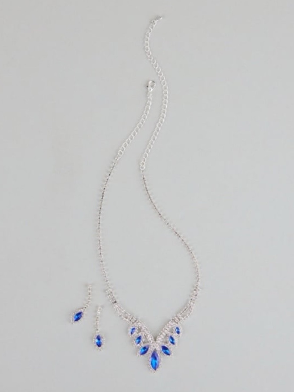 Windsor Royal Blue Gemstone Earrings and Necklace Set - Picture 8 of 8